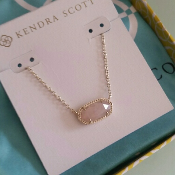 Kendra Scott Rose Quartz Gold Elisa 